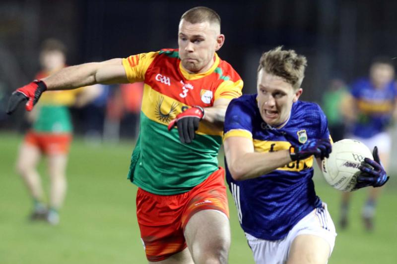 INAC Wk05 2024 Riain Quigley v Carlow January 2024 1706393507615.jpg big disappointment as tipperary senior footballers lose league opener to carlow