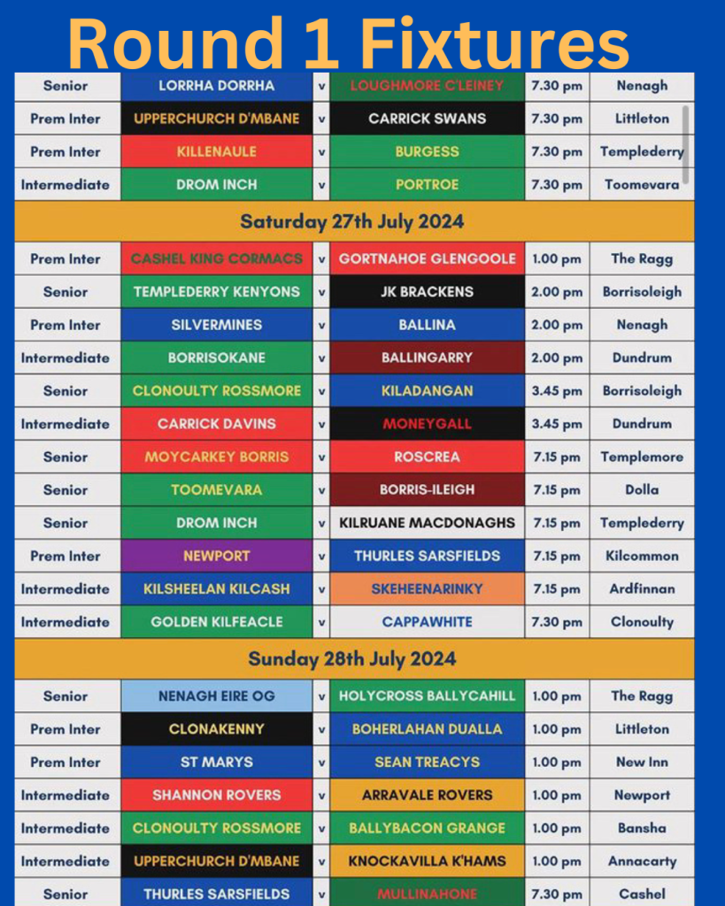 Round 1 Fixtures 1